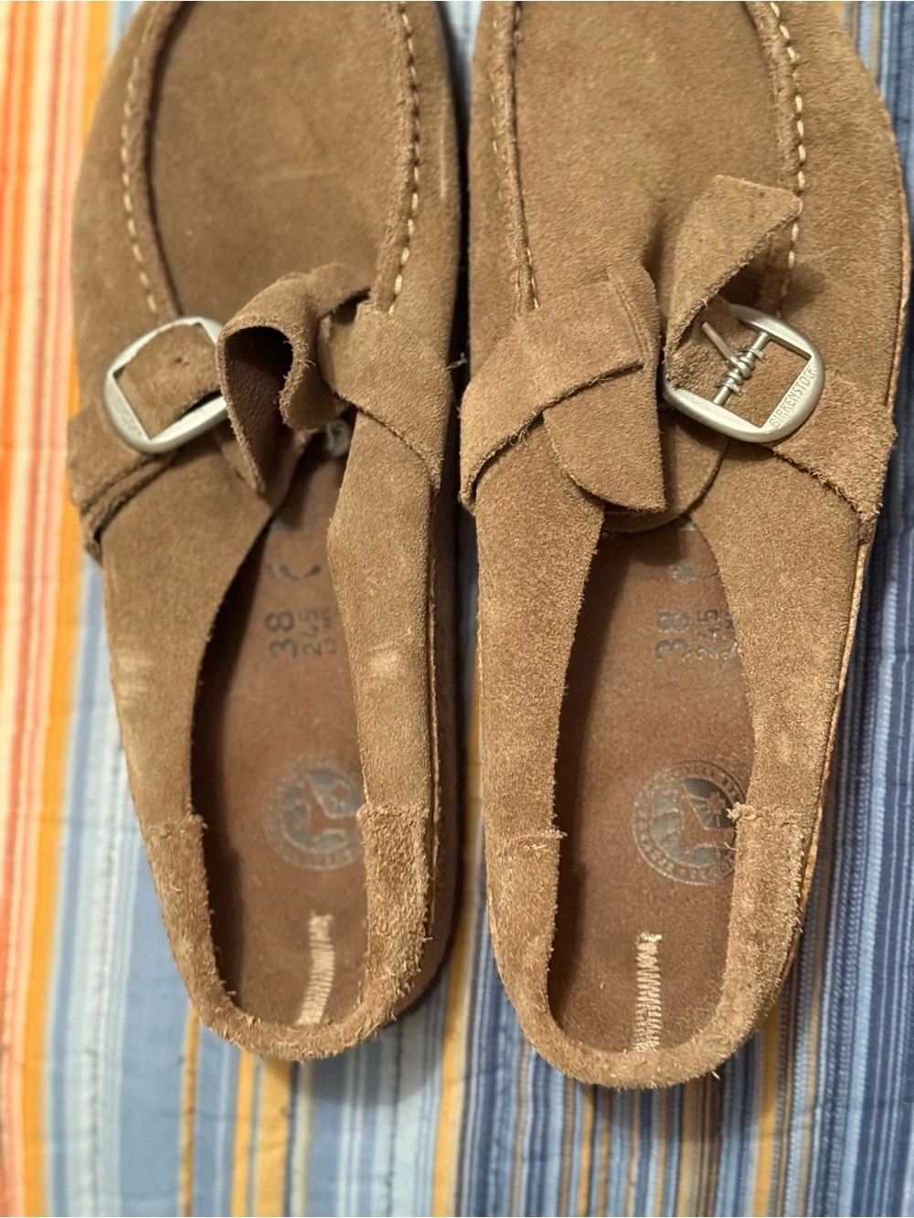 Birkenstock Tan Suede Clog-Style Sandal